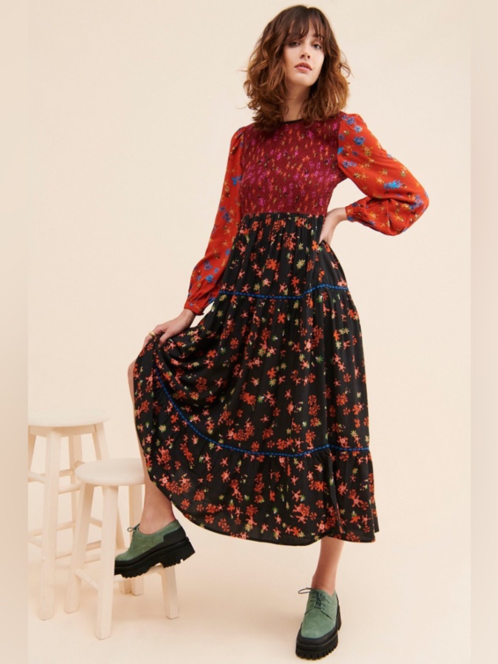 Anthropologie Bl-nk Brittany Maxi Dress Sz XS - Picture 4 of 6